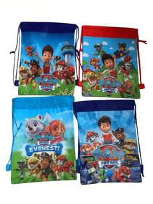Paw Patrol 4件/1件裝 汪汪隊繩扣背包套組，卡通角色設計，適合旅行、瑜伽、健身、戶外露營與海灘使用，戶外休閒、開學禮物與萬聖節理想之選（隨機款式） - 彩色 - 查看 3
