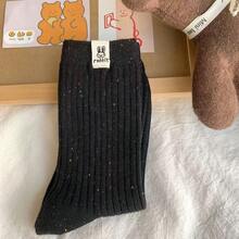 4 双装女士纯色中筒袜，休闲透气时尚，女士踝袜/连裤袜，兔子图案，适合作为复活节礼物，有 1/2/3/4 双装可选。 - 彩色 - 查看 12