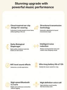 开放式蓝牙耳机，HIFI级音质，小巧轻便，ENC通话降噪，云朵般柔软舒适的真无线耳塞 - 紫色 - 查看 7