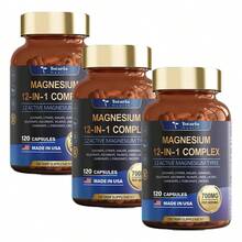 Selling Fast! 12-In-1 Magnesium Complex 700mgSupplement With Glycinate Citrate Malate. Women's Health. - 1 Bottle - View 4