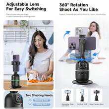 FANGTUOSI Stabilizer 360°Auto Face Tracking AI Gimbal All-In-One Desktop Phone Holder Tripod For Smartphone Video Vlog Live - Option 2 - View 6