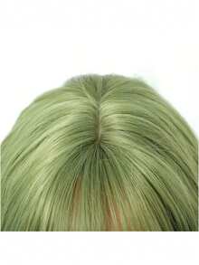 Perruque élégante bouclée courte pour femmes - cheveux synthétiques au look naturel, polyvalente pour toutes les occasions. Perruque bouclée ondulée courte de 12 pouces blanc/rouge clair/rouge/vert clair avec frange. Cheveux synthétiques doux et naturels parfaits pour les débutants et diverses occasions. Fibre résistante à la chaleur pour le cosplay, le style anime, avec un bonnet rose. Idéal pour les fêtes et événements des femmes, accessoire de cheveux anime - Herbe verte - Voir 4