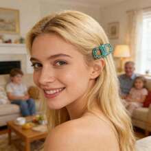 Magnetic Hair Clips For Women - Decorative No-Slip Strong Hold Magnet Hair Bows, Easy Half-Up Hair Accessories For Fine & Thick Hair, Lightweight Minimalist Clips For Work & Daily Wear - 黑色 - 查看 2