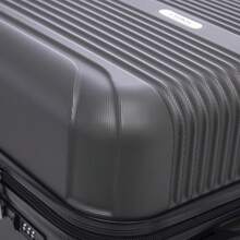 YONSLY Suitcase 20/24/28 Inches With Combination Lock Double Maintenance Zipper 360° Wheels Mesh Pocket Multi‑Stage Telescopic Handle For Vacation - 深灰色 - 查看 7