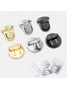 2/3/6Pcs Metal Bag Lock Buckle, Duckbill Style Lock Buckle, Handbag And Shoulder Bag DIY Craft, Leather Wallet Closure Accessory, Fashion Apparel Component, Durable Hardware, Multiple Colors Available - Multicolor - View 7
