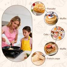 1/2个装煎饼面糊分配器，1000毫升挤压式煎饼面糊分配器搅拌瓶，带不锈钢搅拌球，适用于煎饼、可丽饼、华夫饼、松饼、Qatayef - 查看 5