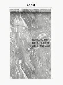 1roll Thick Glossy Grey Silver Marble Peel And Stick Kitchen Sticker For Countertop And Cabinet Waterproof Removable Marble Contact Wallpaper With Air Guide Slot Self-Adhesive Furniture Sticker - Multicolor - View 5