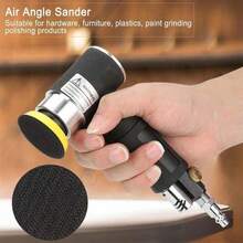 90 Degree Mini Air Orbital Sander 60 Piece Kit, Adjustable Speed Pneumatic Polisher With 1/2/3 Inch Sanding Buffing Discs, Compact Sanding Tool For Wood Craft Furniture Auto Repair - 預設 - 查看 1