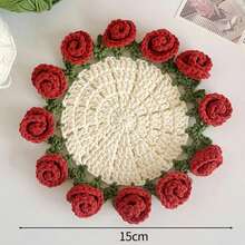 Bouquet Coasters Handmade Woven Placemats Crochet Coasters Table Decorations And Accessories Home Decoration - S4 - Xem 13