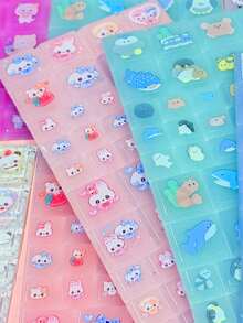 3D/DIY Sticker Cubes & Grids Activity Book, Handmade Reward Puzzle Notebook, Scrapbooking Decoration For Pencil Case, Envelope, Gift Box, Photo Frame - Multicolor - View 4