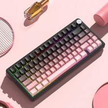 X85 机械键盘，RGB 背光，三模式无线（蓝牙/2.4G/有线），支持热插拔，侧印，可自定义背光游戏键盘 - 查看 13