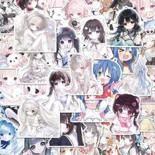 82pcs/Set Cute Anime Girl Stickers, Big-Eyed Kawaii Girl Style, PVC Material Clean Stickers, Cartoon Adorable Decor For Boxes, Furniture, Notebooks, Phones, Laptops, Fridges, Christmas, Birthday Parties - Cute Girls' New Multi-color Style - View 1