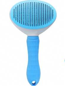 1pc Pet Brush, Cat Brush, Flea Comb, Self-Cleaning Brush, Pet Grooming Brush, Deshedding Brush, One-Click Removal, Quick Hair Cleaning - View 8