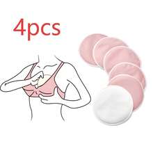 Reusable Nursing Pads Washable Breast Pads For Leaking Milk - Super Absorbent Nursing Pads Nursing Nipple Pads (Large 4.7") - Pink - View 8