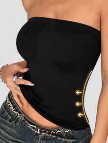 Bộ 3 áo hai dây không đường may, kiểu dáng thường ngày, có dây đeo vai trong suốt, thoáng khí cho mùa hè, giúp nâng ngực và thon gọn vòng eo. - màu đen - Xem 3