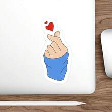 3/6/12pcs Cute Korean Style Heart-Shaped Stickers, Cartoon Stickers, Notebook Stickers, Office Stickers, Versatile Stickers - White Background - View 10