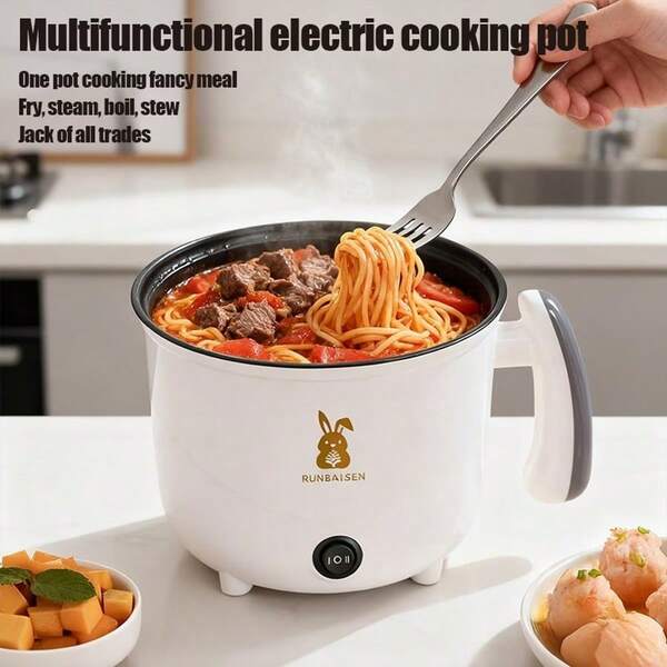SOKANY Multifunctional Mini Electric Pot, Suitable For Students And Dorm Use. Dual-Level Heat Support For Boiling, Stewing, Frying And Hot Pot, Suitable For 1–3 People. Non-Stick Inner Pot Easy To Clean, Dual Temperature Control For Effortless Cooking.
