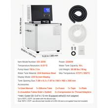 Laboratory High-Temperature Circulating Oil Bath, Up To 300℃/572℉, 10 L Lab Constant Temperature Heating Tank, 0.1℃ High Precision, Internal And External Dual Circulation, For Laboratory - 10L 300℃ - View 11