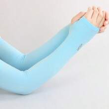 Manches de bras légères et respirantes, manches de bras pare-soleil en soie de glace fine, réchauffe-bras de protection solaire confortables et amples en élastique, faits de fibres respirantes, convenant pour la conduite, le golf, la pêche, le cyclisme, la randonnée et les sports de plein air. Cadeau idéal pour les femmes, la Saint-Valentin, la Fête des Mères/Fête des Pères - Design de couleur unie, ajustement élastique - Multicolore - Voir 23