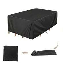 Tấm phủ bảo vệ đồ nội thất ngoài trời 155x95x68cm, bao gồm ghế sofa, bàn ghế sân vườn, tấm phủ chống thời tiết cho hiên nhà. - màu đen - Xem 7