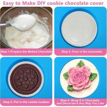 1 Pc Round Chocolate Cookie Molds, Cylinder Silicone Mold, Perfect For Chocolate Covered Oreos, Cake, Candy, Pudding, Mini Soap - Multicolor - View 3