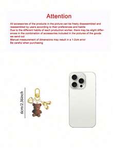 1pc Letter Teddy Bear Keychain With Gold Bubble Letter A-Z Keychain For Women, Cute Bear Bag Charm Pendant For Handbag Purse Backpack Travel Bag, Decorative Key Ring For Gym Classroom Matching Game, Daily Use & Gift Giving, Stylish Accessory For Women Girls, Perfect Holiday Gift For Christmas, Valentine's Day, Birthday, Back To School. - Nhiều màu - Xem 11