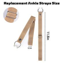 2pcs Elastic High Heel Shoelace Buckles, With U-Shaped Faux Pearl Buckle And Adjustable Tightness, Suitable For High Heels - Khaki - View 2