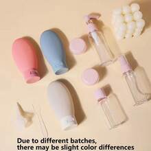11pcs/Set Refillable Bottle Soft Lotion Container Squeeze Tube Empty Bottle Portable Travel Shampoo Bottle - Pink - 11pcs/set - View 3