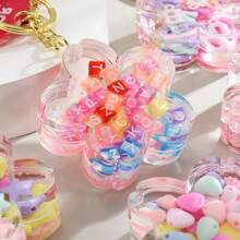 1个创意玛卡骰子、心形精油浸泡器、亚克力樱花钥匙扣、可爱吊坠、新奇液体闪粉瓶、独特可爱礼物、多种款式可选、流动效果、包包/钥匙链配饰 - 櫻花 - 查看 2