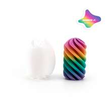 3D蛋壳旋转玩具，减压蛋壳玩具，跨境畅销复活节彩蛋玩具，益智螺旋减压小工具礼品 - 彩色 - 查看 2