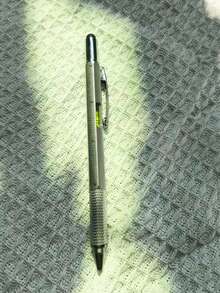 2/1Pc High-Quality Compact 6-In-1 Multifunctional Tool Pen - Strong Magnetic Cross-Head & Flathead Screwdriver Bits, Smooth Writing Ballpoint Pen, High-Sensitivity Stylus, Precision Ruler, Mini Bubble Level, All-In-One Pocket Gadget For Home Repair - Multicolor - View 13