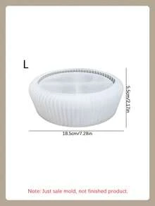 Khuôn silicon làm bát đựng đồ kẻ sọc (1/2 cái), khuôn thạch cao làm cốc nến đơn giản sáng tạo tự làm, khuôn nhựa epoxy trang trí nhà cửa/quà tặng, khuôn đúc thủ công, khuôn thạch cao trang trí chậu hoa nghệ thuật. - Khuôn silicon làm bát đựng đồ có sọc - Xem 11
