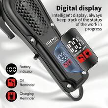 Bộ 2 máy cắt tóc điện, máy tỉa tóc không dây dành cho nam, màn hình LED kỹ thuật số, sạc USB, hoạt động mượt mà với nhiều phụ kiện cắt tóc, người bạn đồng hành lý tưởng. - Xem 3