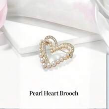 1枚几何图案休闲波西米亚复古宫廷风可爱街头优雅铝合金胸针，四季皆宜，饰有仿钻。 - 彩色 - 查看 5