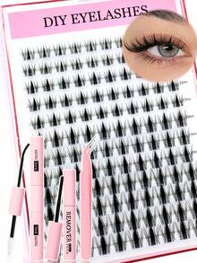 Bộ dụng cụ nối mi 120 món - Sách hướng dẫn tự làm mi, bao gồm mi giả, keo dán, nước tẩy trang, nhíp, dễ sử dụng cho cả chuyên gia và người mới bắt đầu, tiện lợi cho việc sử dụng tại nhà. Bộ dụng cụ khởi đầu nối mi: Bao gồm mi giả, keo dán, nước tẩy trang, dụng cụ làm đẹp, cho phép bạn dễ dàng nối mi tại nhà như một chuyên gia. Bộ dụng cụ nối mi chuyên nghiệp tại nhà. - Nhiều màu - Xem 10