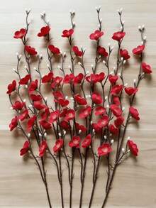 14/12/6支仿真白梅花，逼真桃花，适用于婚礼装饰、房间装饰、家居装饰、卧室、办公室、酒店、花园、派对、客厅、情人节、送给妈妈的礼物 - 彩色 - 查看 31