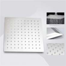 不锈钢雨淋式花洒，豪华现代浴室固定式顶喷花洒，角度可调，强劲高压水流 - 多尺寸 - 查看 10