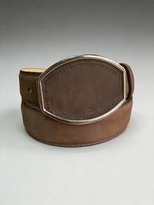 CINTURON PARA CABALLERO EN PIEL - Cafe - Ver 3