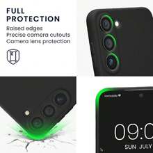 Case Compatible With Samsung Galaxy S23 - With Raised Edges - Suitable For Wireless Charging - Matte Black, 43341391 - White - View 5