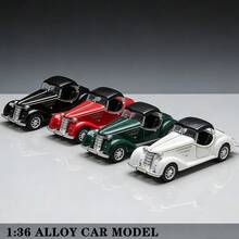 全新 1:36 比例合金復古汽車模型，經典汽車裝飾品，禮品收藏品，適合所有年齡兒童，理想的節日禮物、生日禮物 - 彩色 - 查看 2