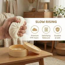 饺子造型软绵绵减压球，挤压面团球，软绵绵的包子，缓解焦虑，成人挤压玩具，新奇蒸笼饺子造型减压玩具，感官迷你抗压玩具，复活节篮子填充物，课堂奖品，派对用品。 - 杏色 - 查看 3