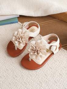 1 đôi sandal mùa hè thời trang, thanh lịch và sang trọng dành cho bé gái - trắng - Xem 4