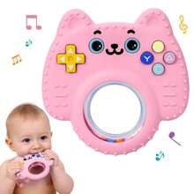 Tinabless 1个3-6个月婴儿磨牙玩具，6-12个月婴儿硅胶牙胶，柔软质地缓解牙龈疼痛，婴儿必备 - 彩色 - 查看 10