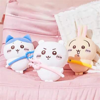 Miniso Kawaii Chiikawa Series Weapon Style Standing Posture Plush Toy Chiikawa Usagi Hachiware Soft Stuffed Doll Cartoon Anime Sofa Pillow Cushion Decorative Ornaments Children's Christmas Holiday Gift