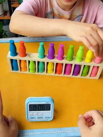 21 piezas Juego de adivinanza de tapas de botellas a juego de colores, juego de mesa de estrategia de color con tapas de botellas coloridas, divertido desafío de adivinanza de tapas de botellas, adecuado para reuniones familiares, competencias de memoria e ideal como regalo para fiestas y cumpleaños