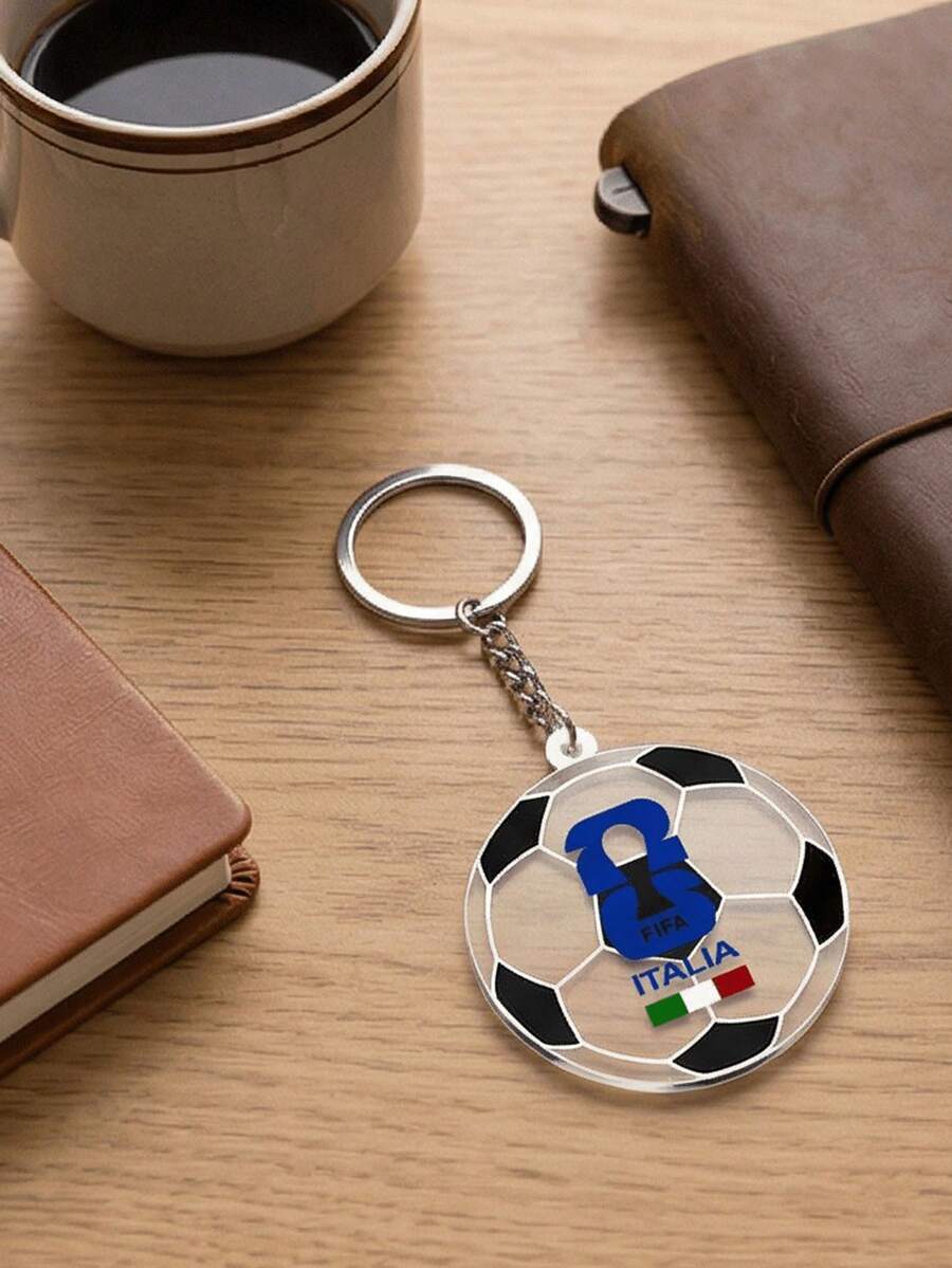 1 pieza Llavero acrílico de la Copa del Mundo con el mascota de EE. UU., Canadá y México, regalo para aficionados al fútbol, colgante con anilla dividida, abridor, recuerdo deportivo para entusiastas del fútbol, amantes del deporte, atletas, favor de fiesta, decoración, accesorio - Multicolor - Ver 1