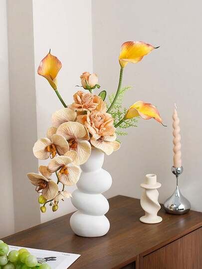 Bình hoa tối giản màu trắng/đen, phù hợp với trang trí nhà hiện đại, phong cách Boho, trang trí phòng ngủ, nhà bếp, đám cưới, bàn ăn, làm vật trang trí trung tâm, văn phòng, sân vườn, ngoài trời, quà tặng sinh nhật, tốt nghiệp, lễ Eid, v.v.