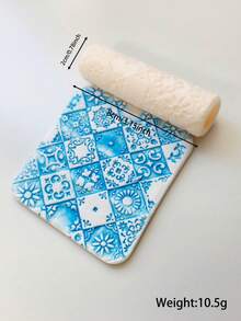 High Precision Pottery Textured Rolling Pin - Durable Plastic Handcraft Mold, Suitable For DIY Jewelry Making And Art Design, Soft Clay Texture Tool With Fine Patterns, Ideal For Unique Handmade, Decorative Earrings | Textured Craft Surface, Jewelry Making Supplies - Texture Roller - View 23