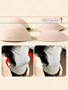 1/10pcs Detachable Shoulder Strap Invisible Self-Adhesive Thick 5cm Waterproof Breast Petals, Reusable Backless Bra For Dresses, Weddings, Parties - Multicolor - View 6