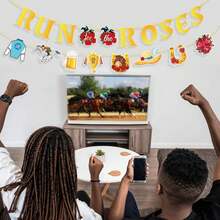 Kentucky Derby Decorations Run For The Roses Banner Not Need DIY Kentucky Derby Banner Horse Race Decorations Garland For Kentucky Derby Day Party Home Decor - View 3